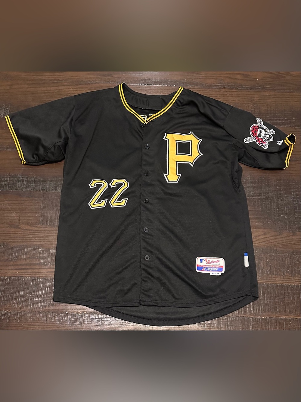 Majestic Vintage Pittsburgh Pirates Andrew Mccutchen Jersey Size 44 - Mens Large
